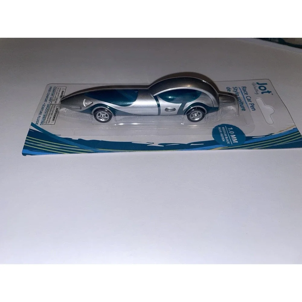 Jot Race Car Shaped Novelty Pens Set Lot of 3 Blue Black Gold 1.0mm Sealed New